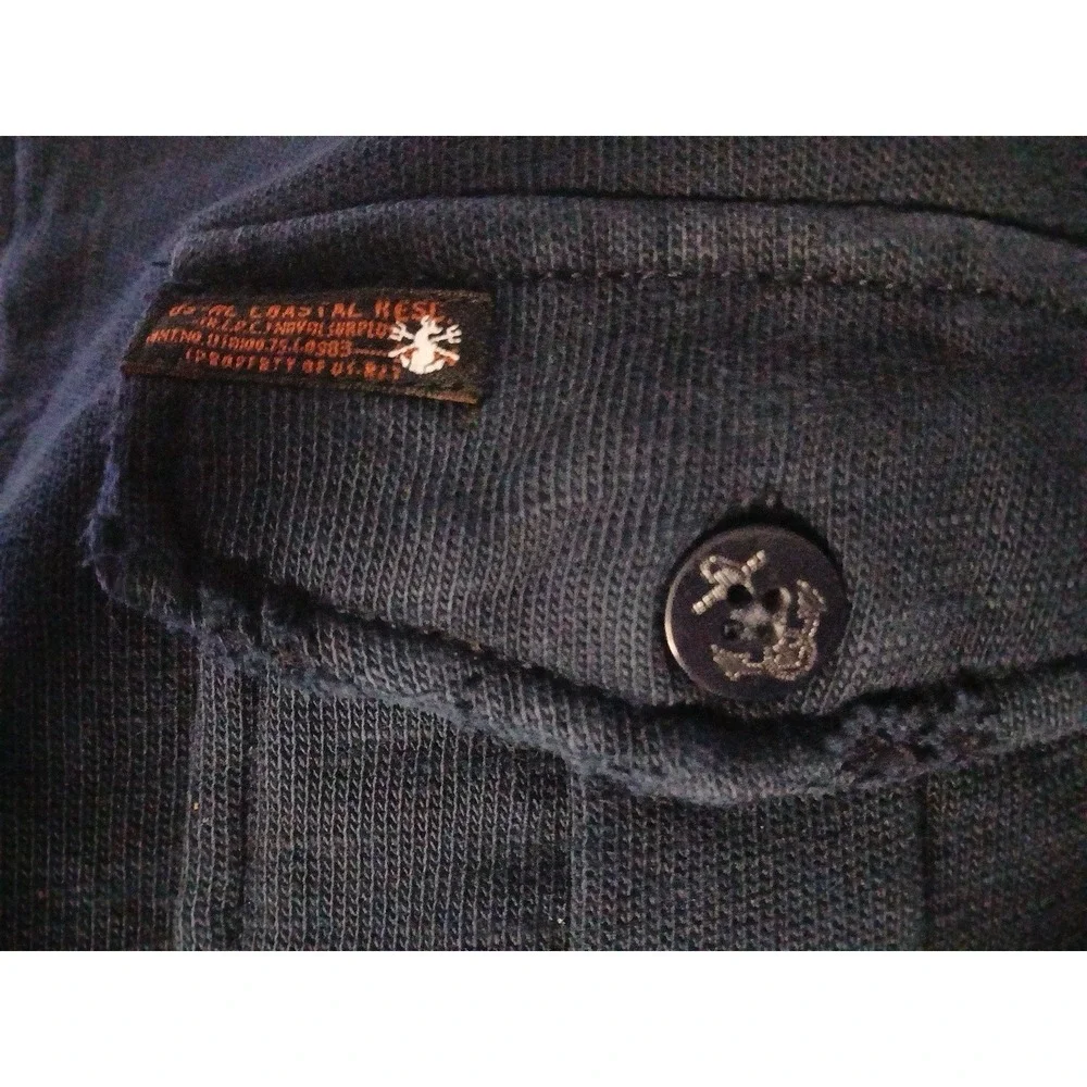Vtg Polo Ralph Lauren Men's  Blue Coastal Collection Pullover Sweatshirt Sz XL